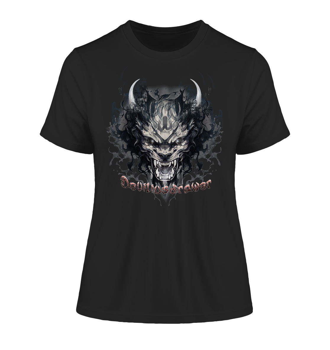 Deviliusdrawer Smoke Beast - Fitted Ladies Organic Shirt