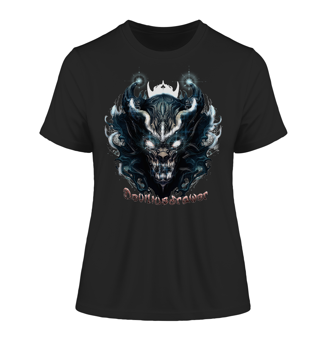 Deviliusdrawer Demonic Star - Fitted Ladies Organic Shirt