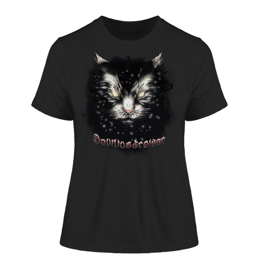 Deviliusdrawer Star Cat - Fitted Ladies Organic Shirt