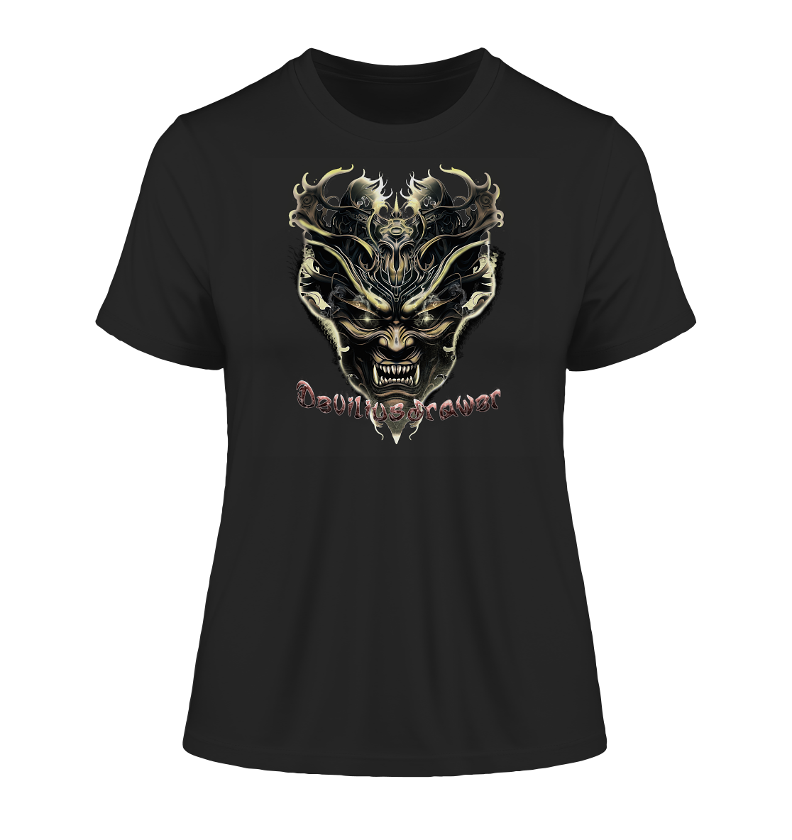 Deviliusdrawer Golden Demon Vampire - Fitted Ladies Organic Shirt