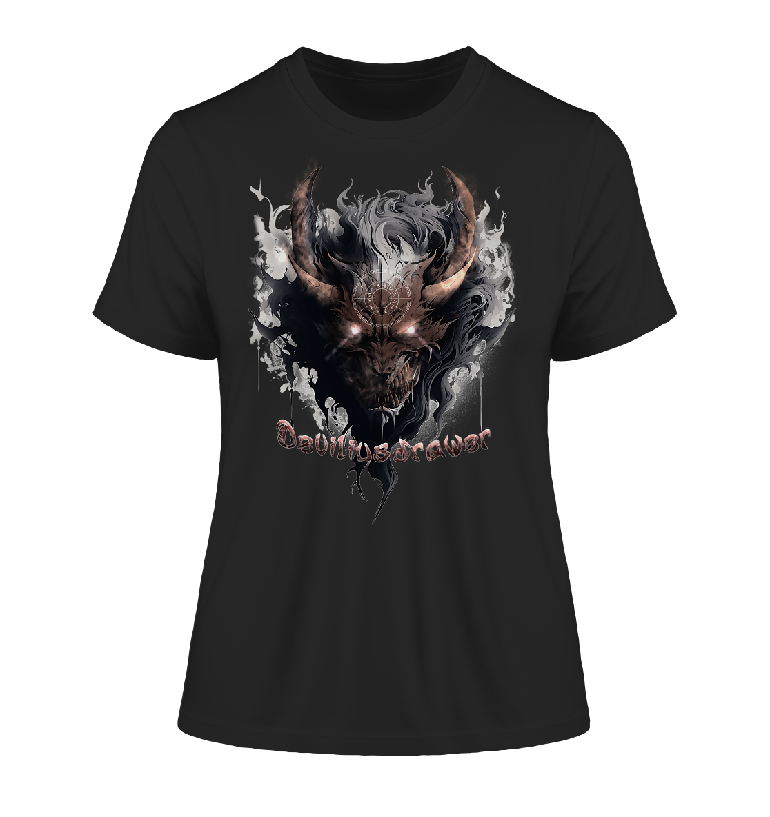 Deviliusdrawer Magic Redeyed Demon - Fitted Ladies Organic Shirt