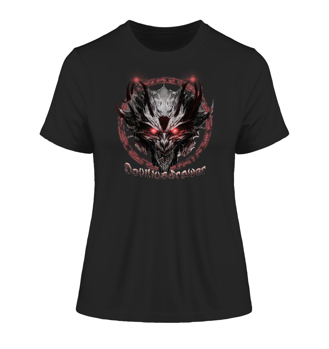 Deviliusdrawer Magic Glow Devil - Fitted Ladies Organic Shirt