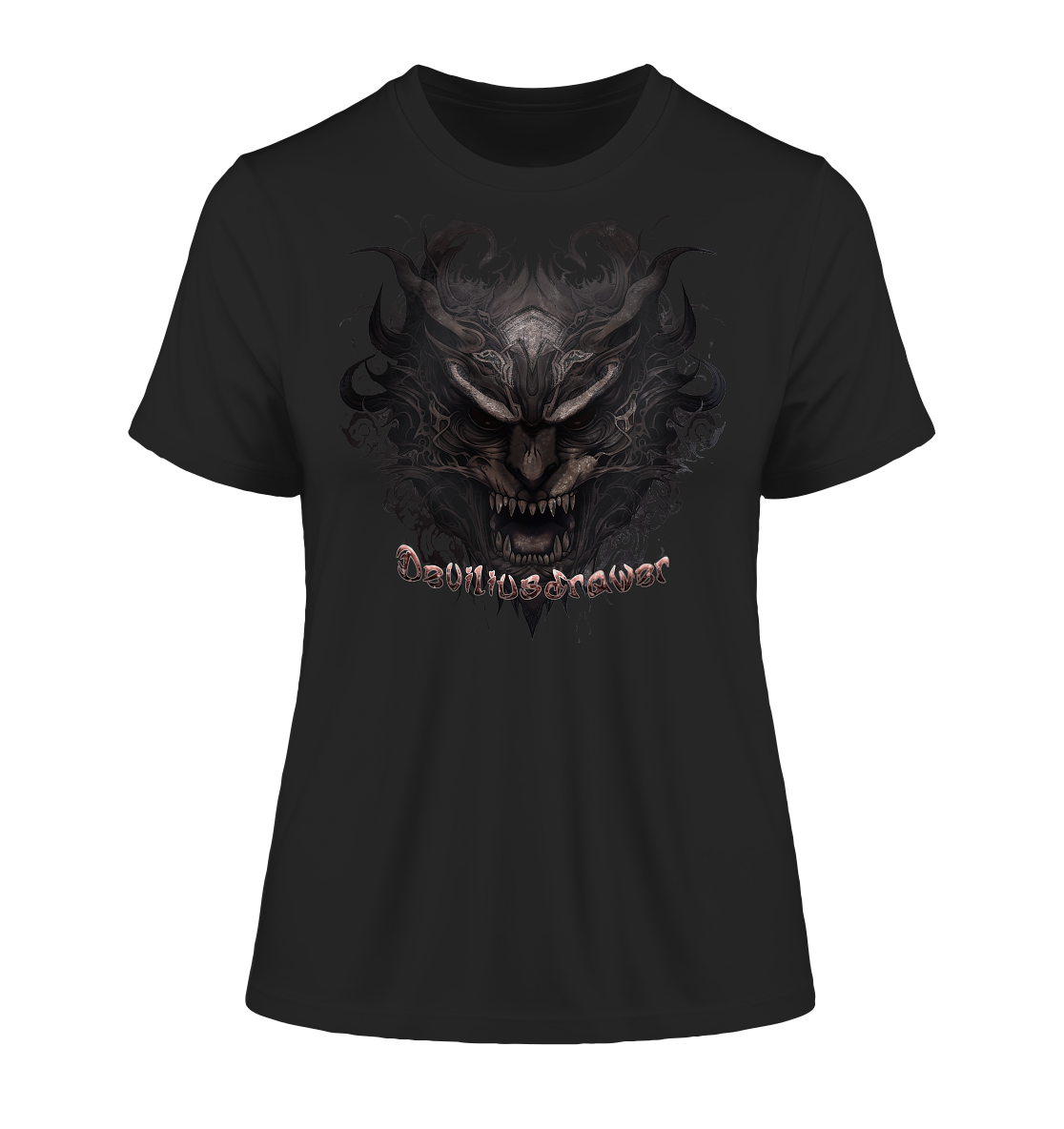 Deviliusdrawer Devils Demon - Fitted Ladies Organic Shirt
