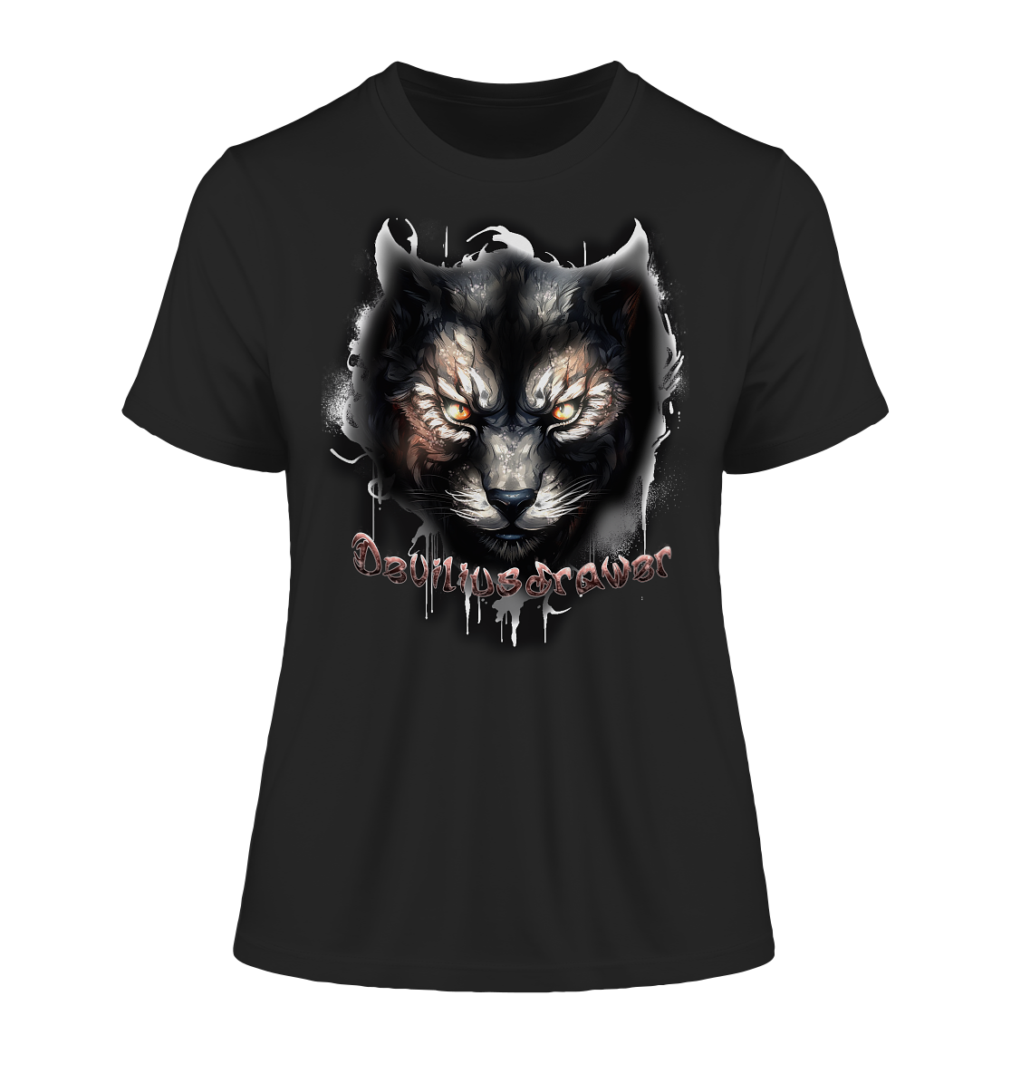 Deviliusdrawer Vampire Cat - Fitted Ladies Organic Shirt