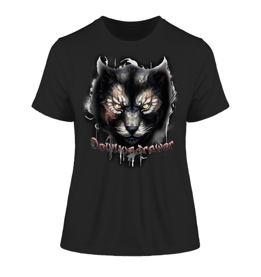 Deviliusdrawer Vampire Cat - Fitted Ladies Organic Shirt