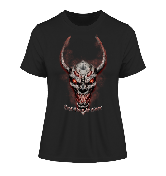Deviliusdrawer Red Eyed Skeleton - Fitted Ladies Organic Shirt