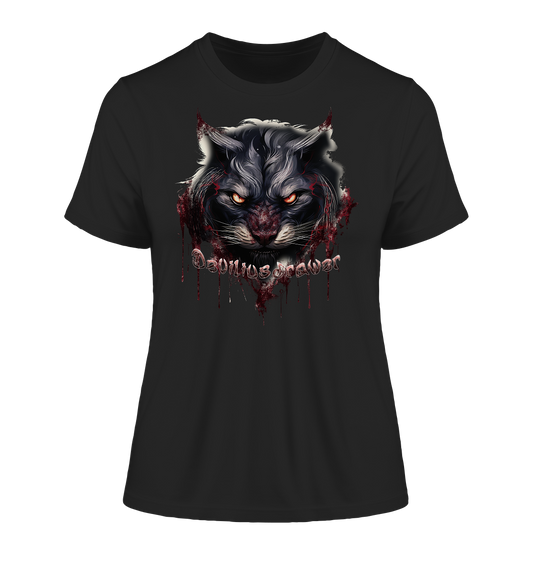 Deviliusdrawer Badass Cat - Fitted Ladies Organic Shirt
