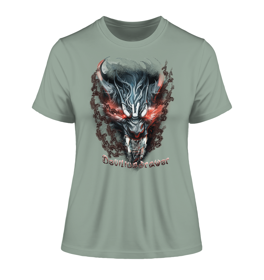 Deviliusdrawer Beast Wolf - Fitted Ladies Organic Shirt