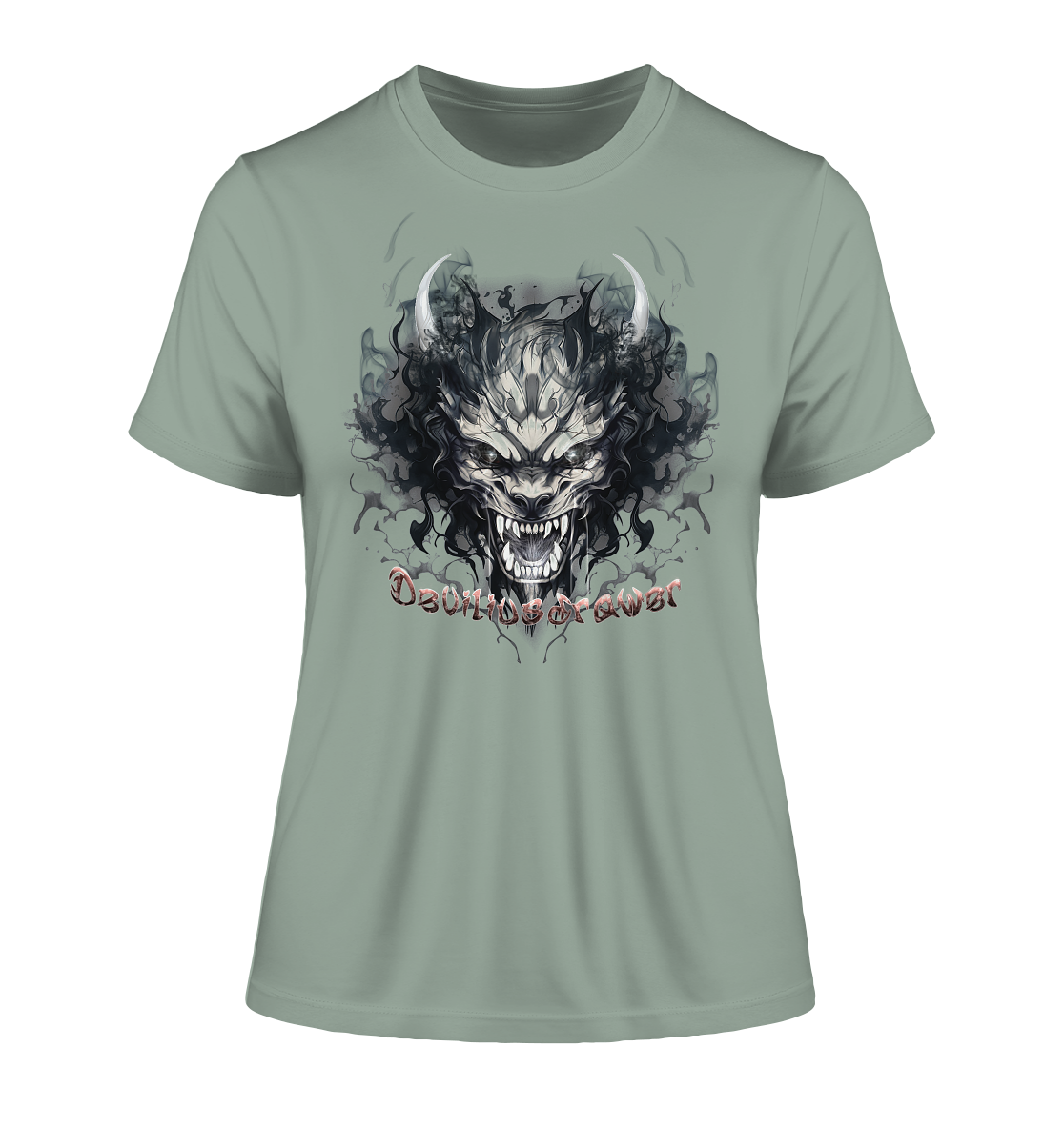 Deviliusdrawer Smoke Beast - Fitted Ladies Organic Shirt