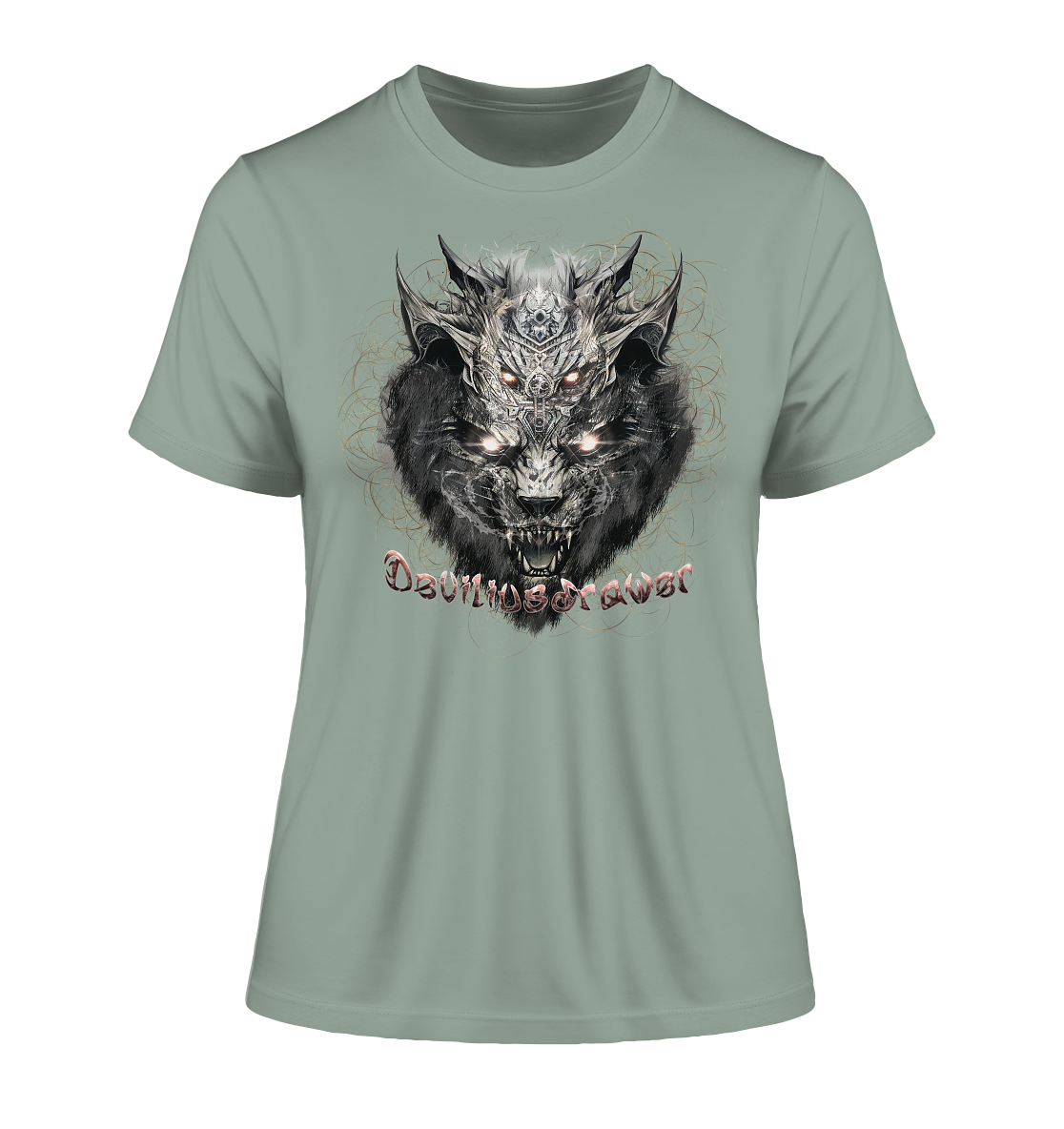 Deviliusdrawer Magical Beast Cat - Fitted Ladies Organic Shirt