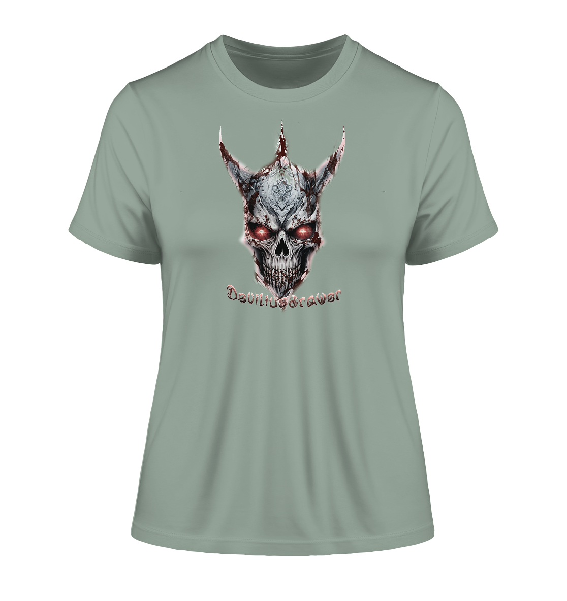 Deviliusdrawer Bloody Skeleton - Fitted Ladies Organic Shirt