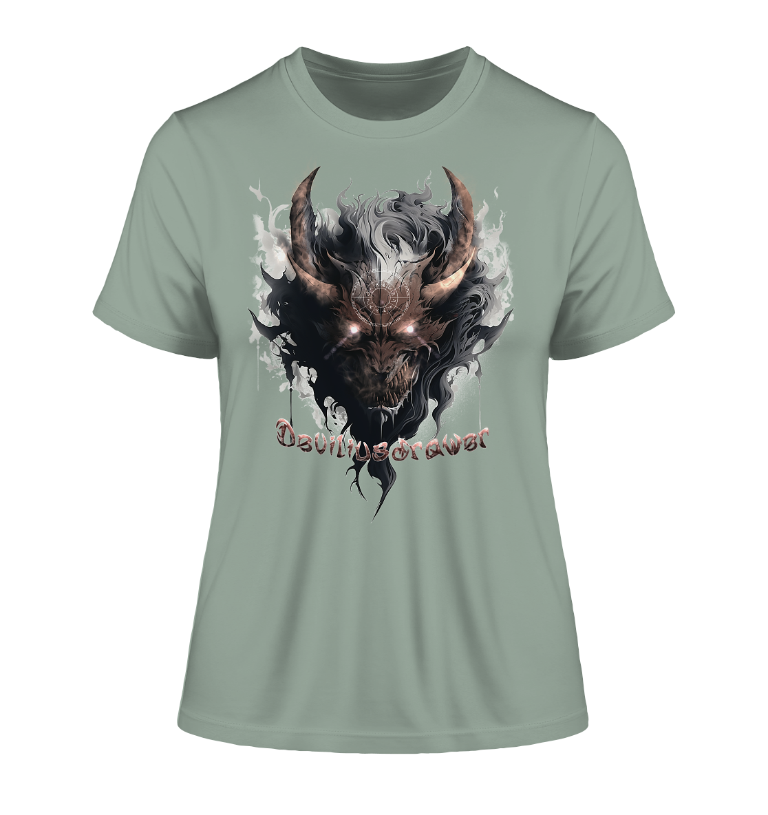 Deviliusdrawer Magic Redeyed Demon - Fitted Ladies Organic Shirt
