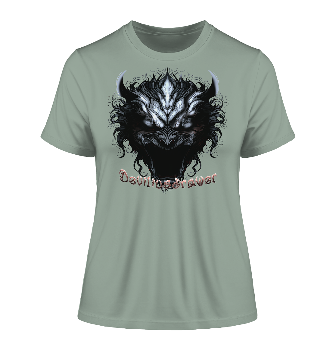 Deviliusdrawer Zombie Demon - Fitted Ladies Organic Shirt