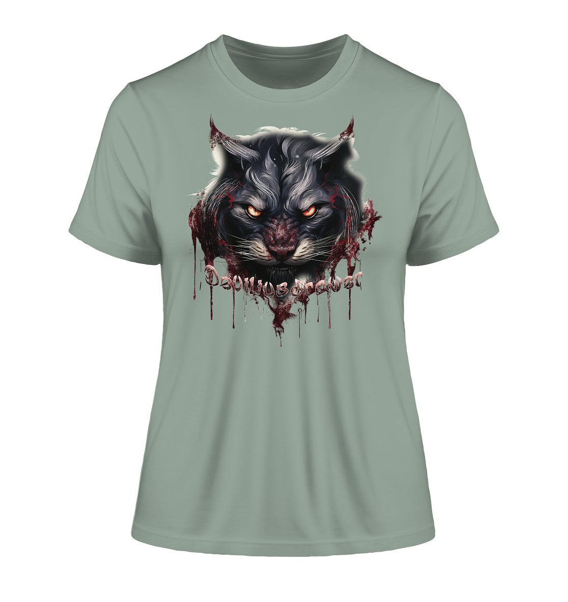 Deviliusdrawer Badass Cat - Fitted Ladies Organic Shirt