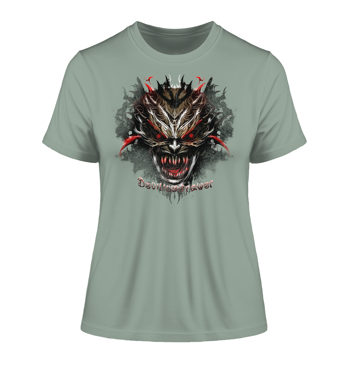 Deviliusdrawer Dark Redeyed Devil - Fitted Ladies Organic Shirt