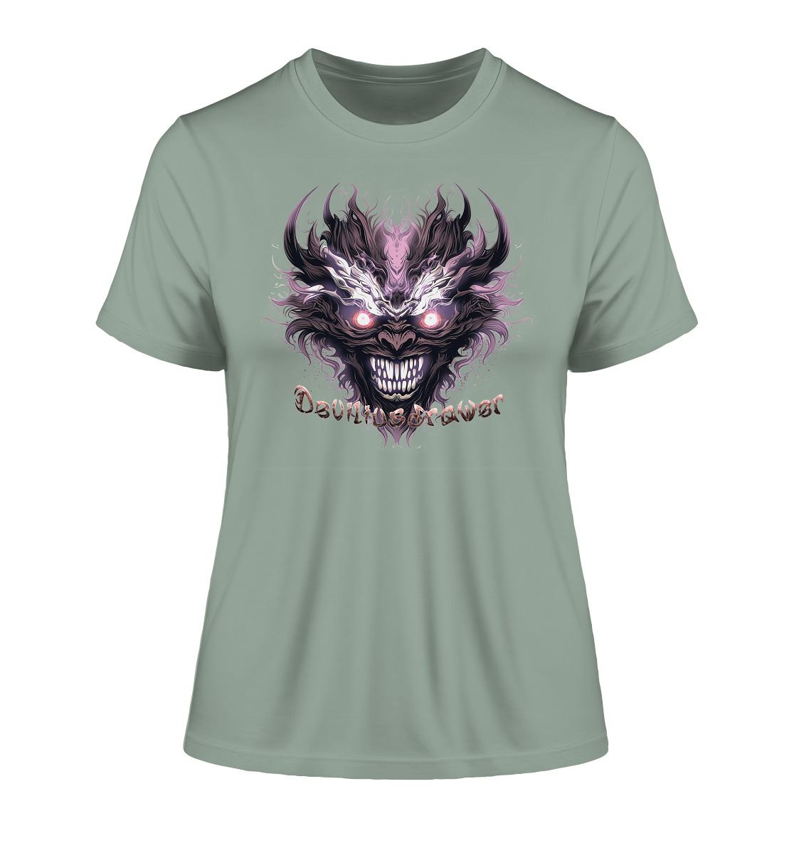 Deviliusdrawer Crazy Mask - Fitted Ladies Organic Shirt