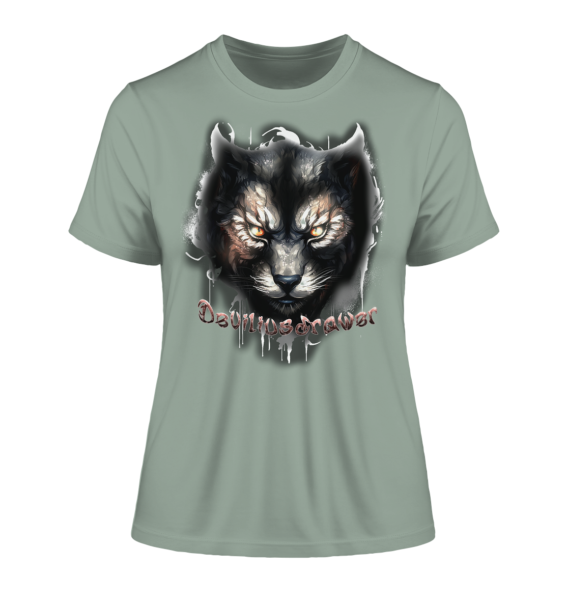 Deviliusdrawer Vampire Cat - Fitted Ladies Organic Shirt
