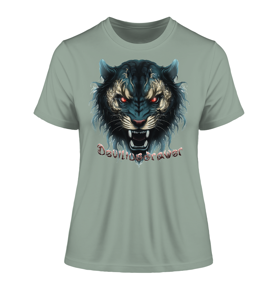 Deviliusdrawer Tigercat - Fitted Ladies Organic Shirt