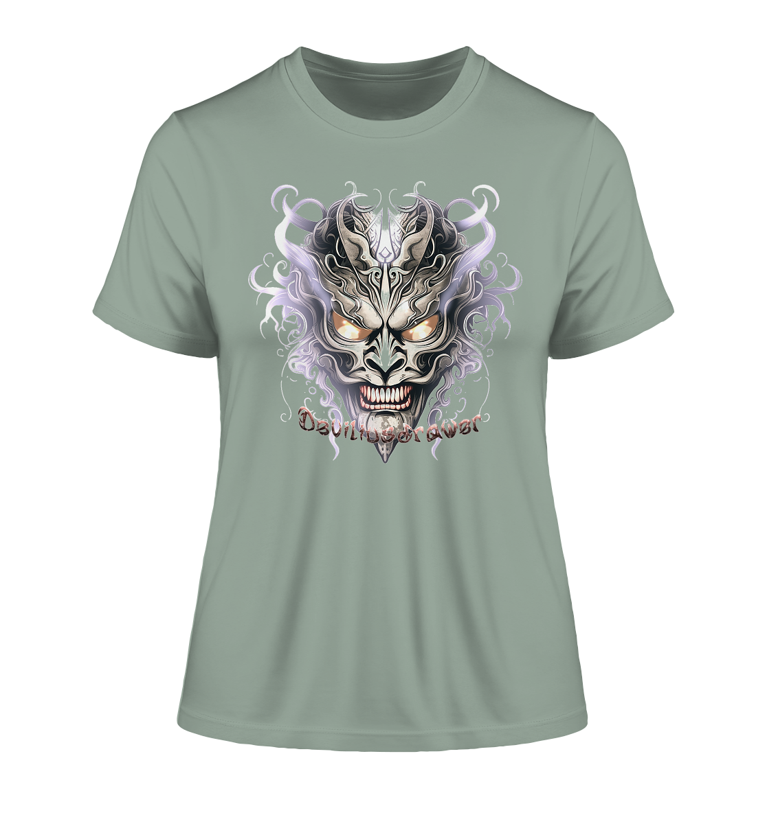 Deviliusdrawer Demon Mask Violet - Fitted Ladies Organic Shirt