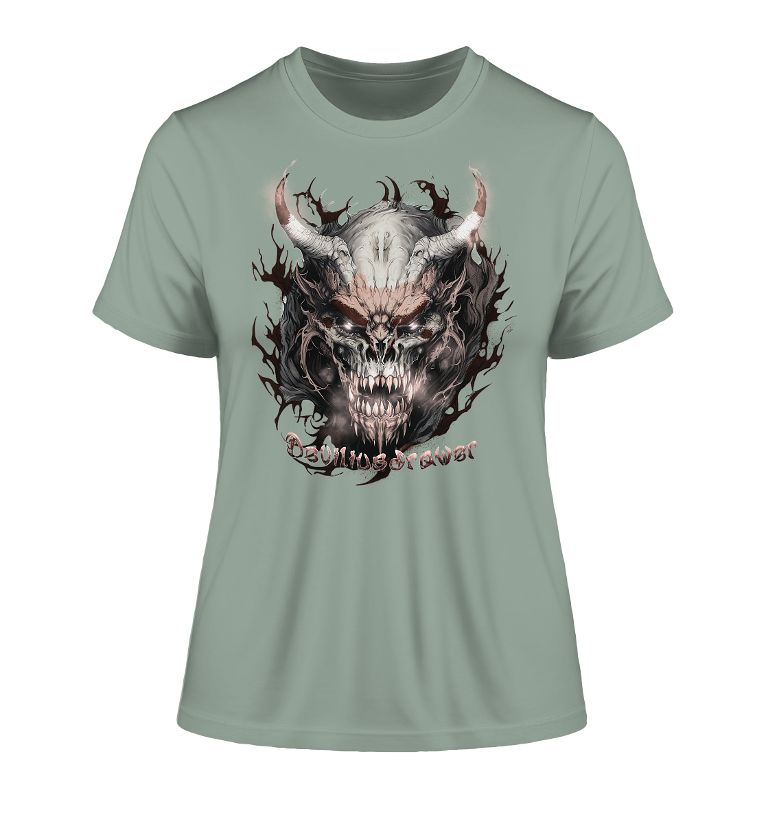 Deviliusdrawer Beast Demon - Fitted Ladies Organic Shirt