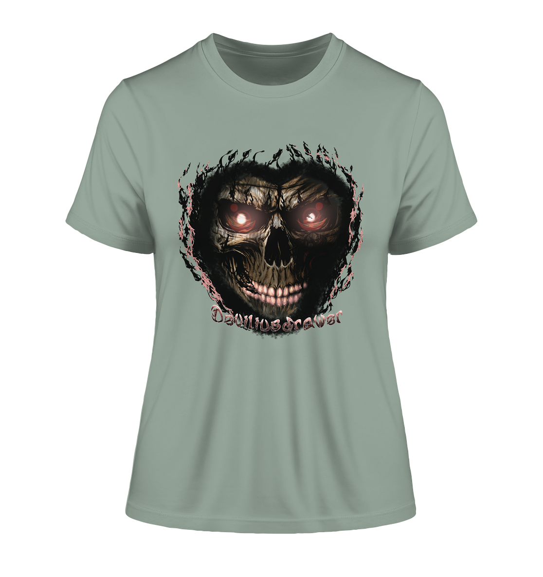 Deviliusdrawer Glow Skeleton - Fitted Ladies Organic Shirt
