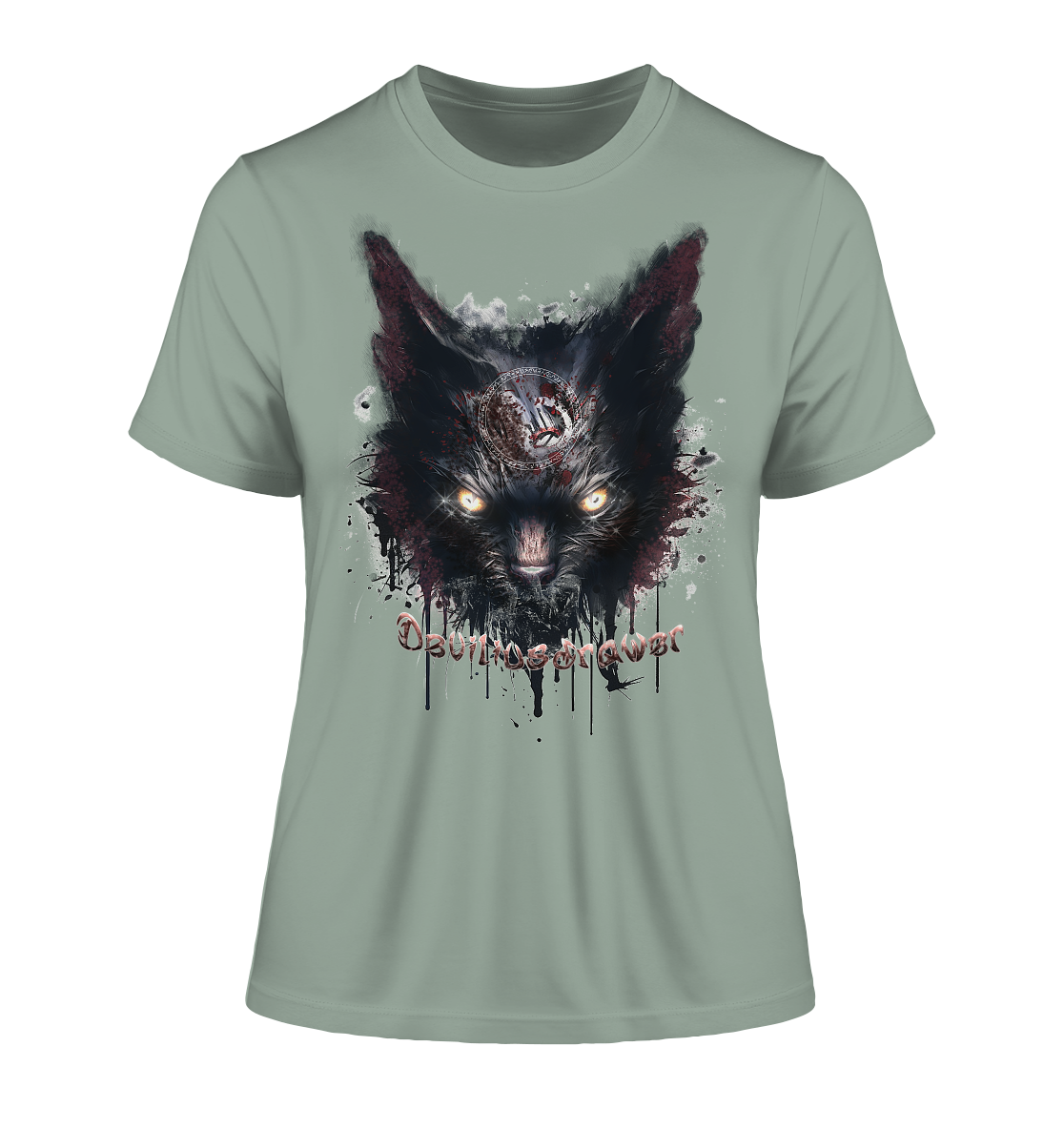 Deviliusdrawer Zombie Cat - Fitted Ladies Organic Shirt