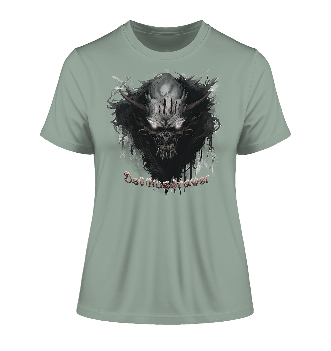 Deviliusdrawer Dark Smoke Demon - Fitted Ladies Organic Shirt