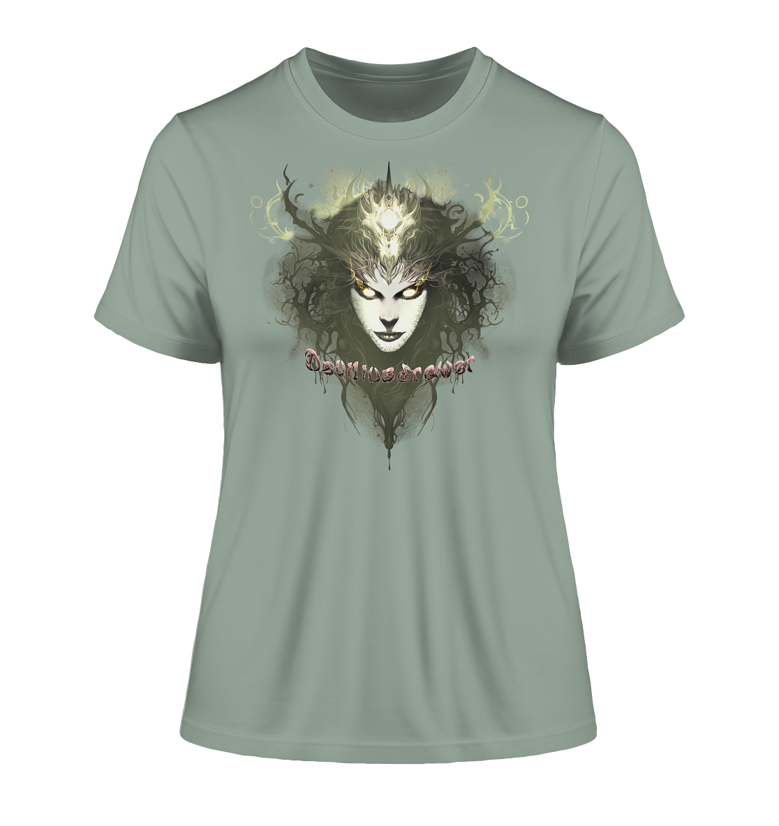 Deviliusdrawer Golden Demonica - Fitted Ladies Organic Shirt