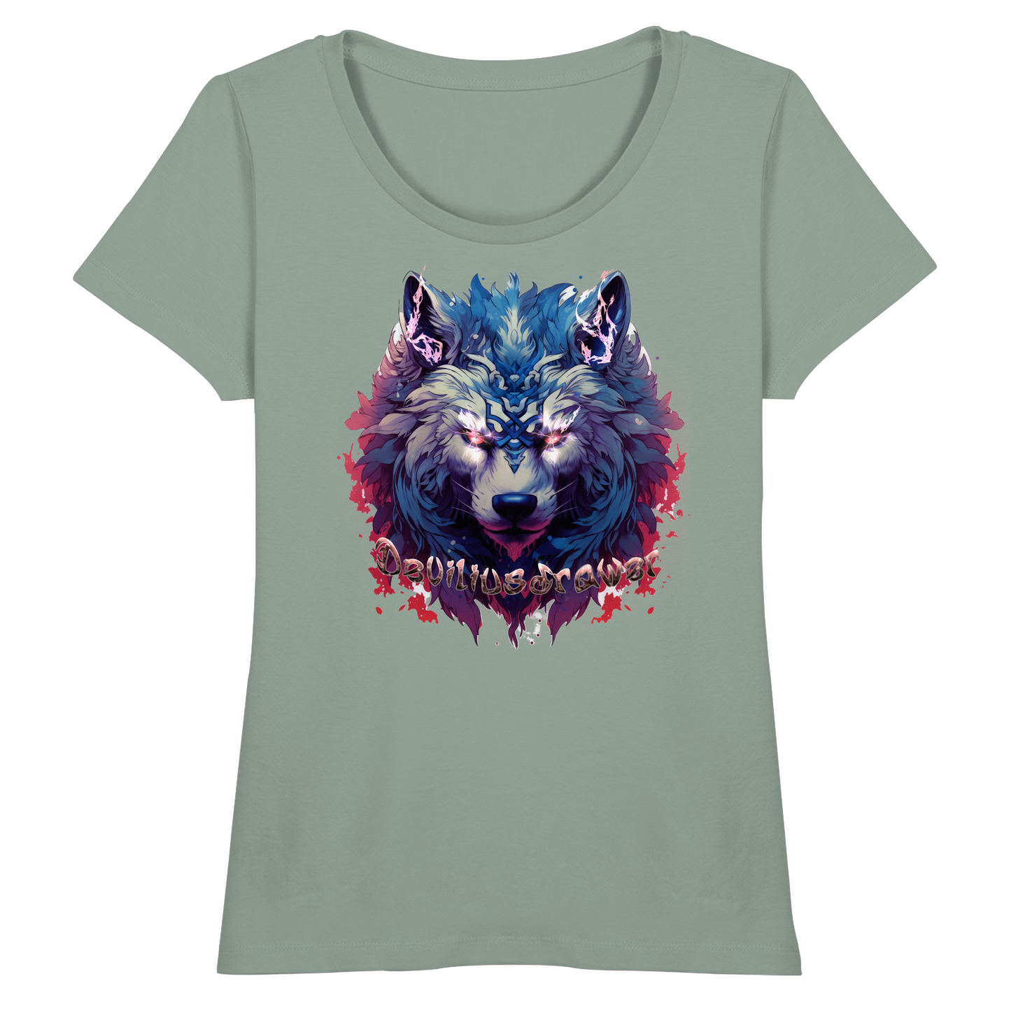 Deviliusdrawer Magic Wolf - Fitted Ladies Organic Shirt