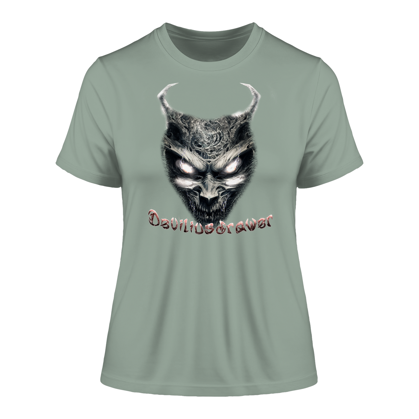 Deviliusdrawer Demonic Evil Zombie - Fitted Ladies Organic Shirt