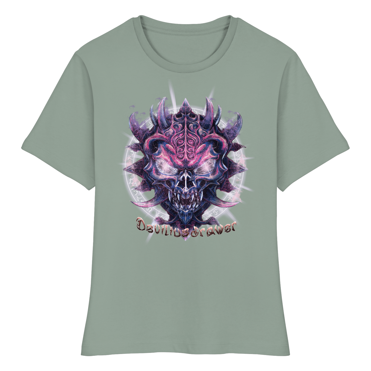 Deviliusdrawer Fire Demon - Fitted Ladies Organic Shirt