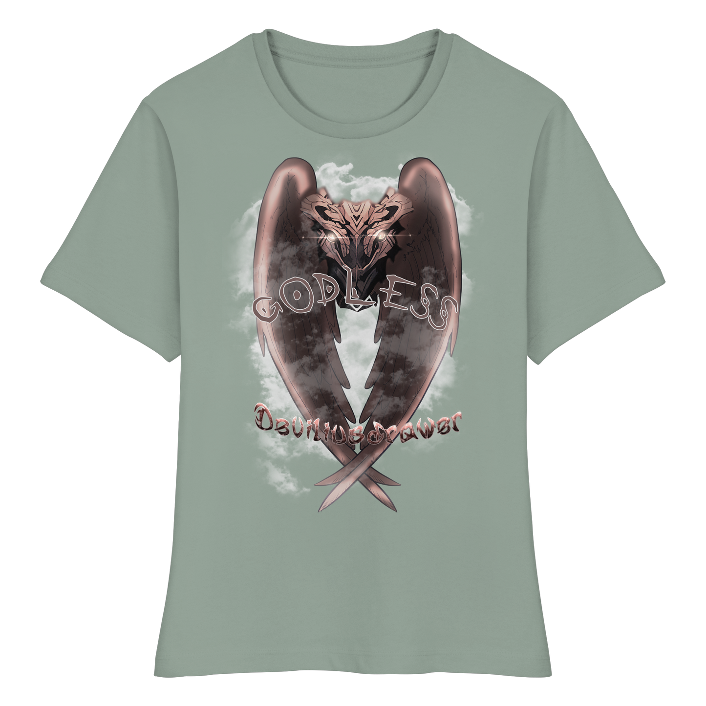 Deviliusdrawer Godless Owl - Fitted Ladies Organic Shirt