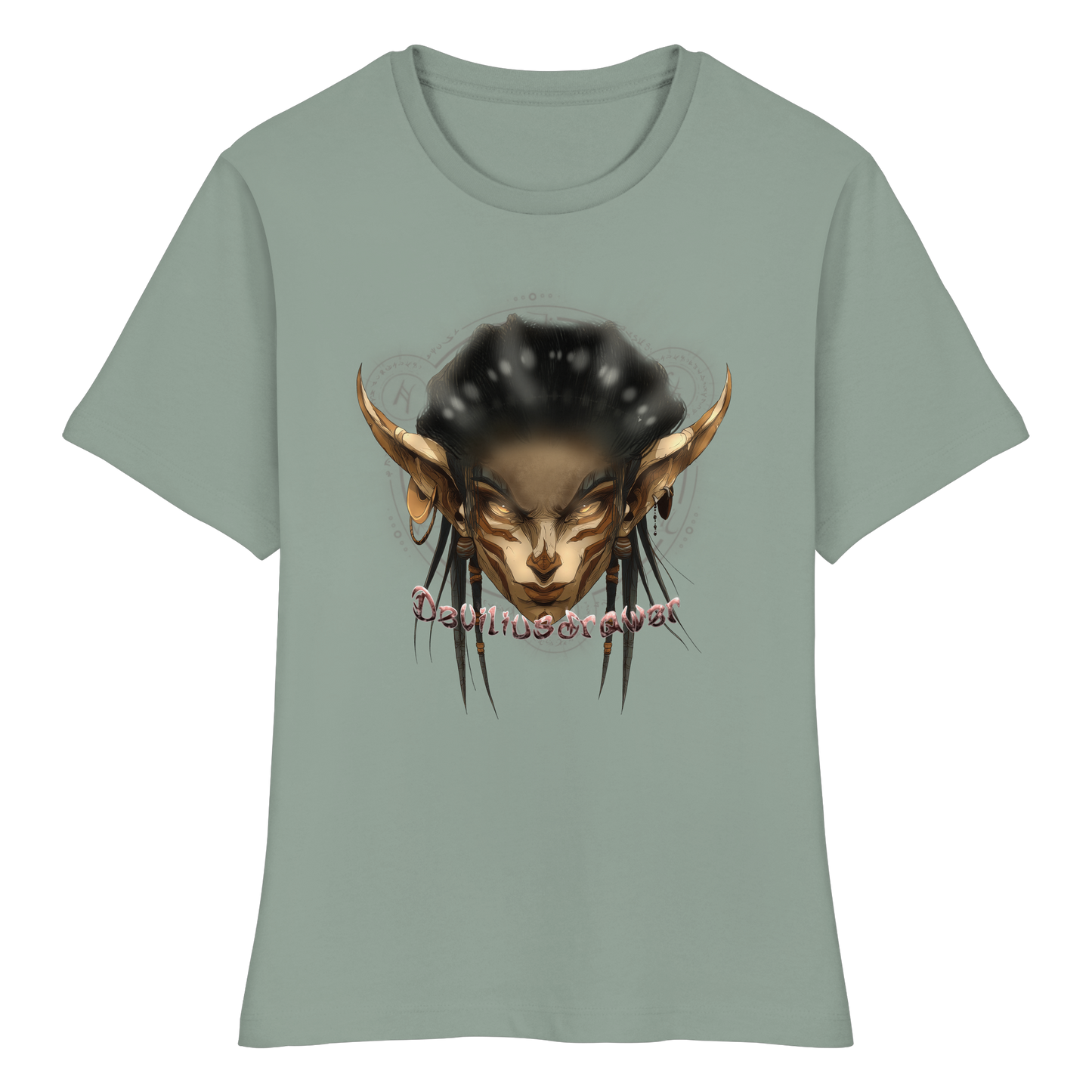 Deviliusdrawer Gold Magician Elf - Fitted Ladies Organic Shirt