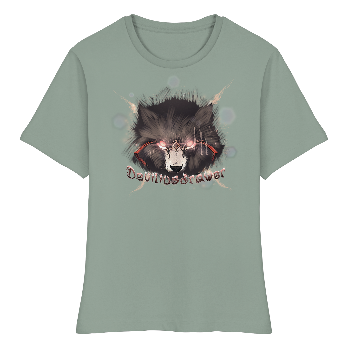 Deviliusdrawer Sparking Wolf - Fitted Ladies Organic Shirt