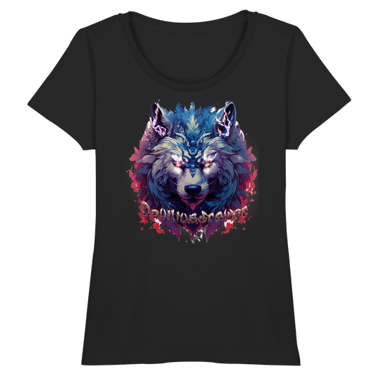 Deviliusdrawer Magic Wolf - Fitted Ladies Organic Shirt
