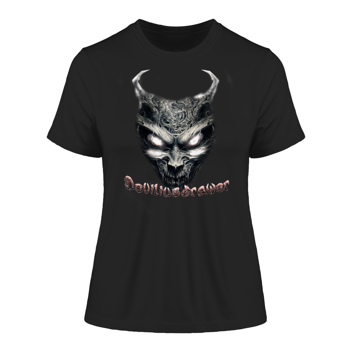Deviliusdrawer Demonic Evil Zombie - Fitted Ladies Organic Shirt