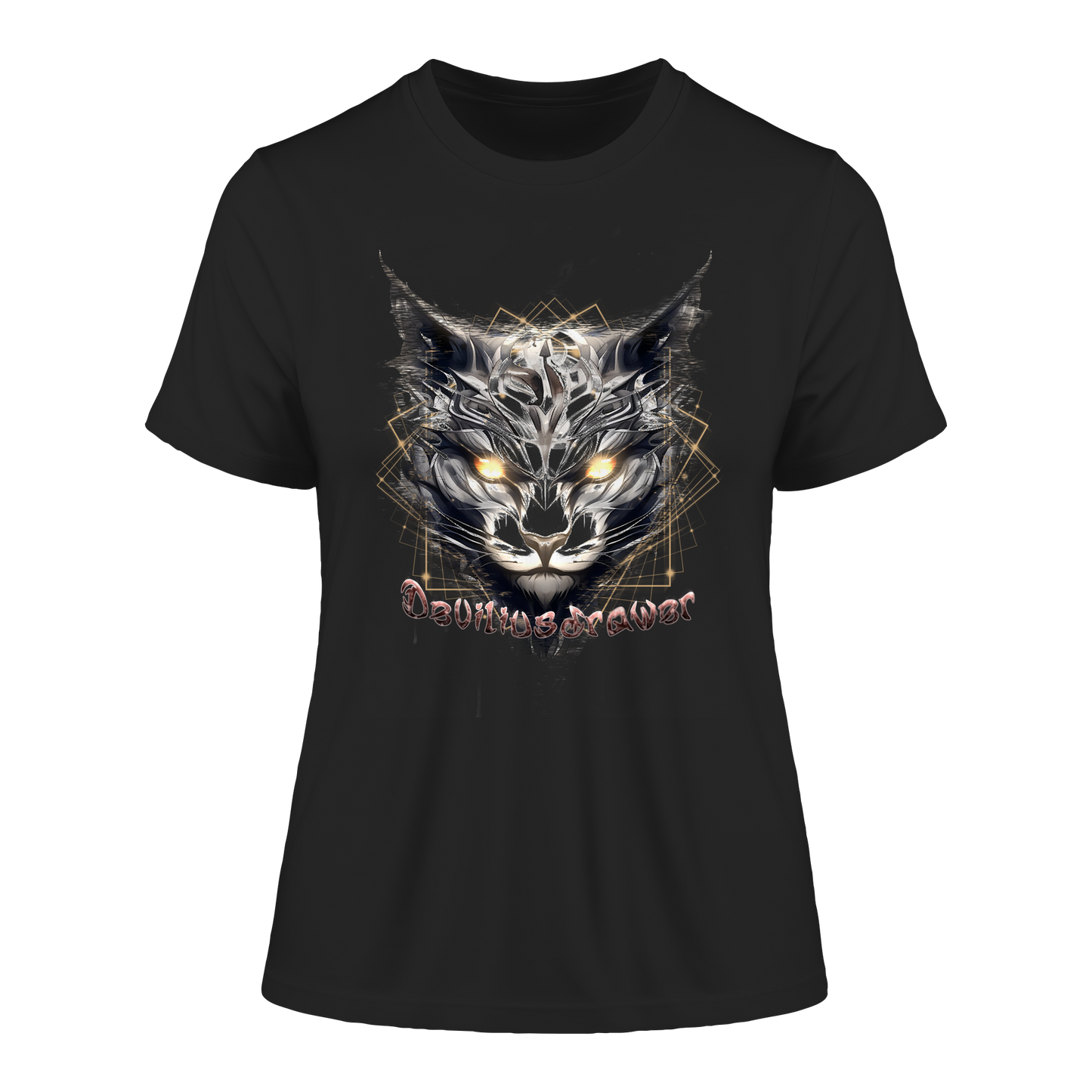 Deviliusdrawer Magician Cat - Fitted Ladies Organic Shirt