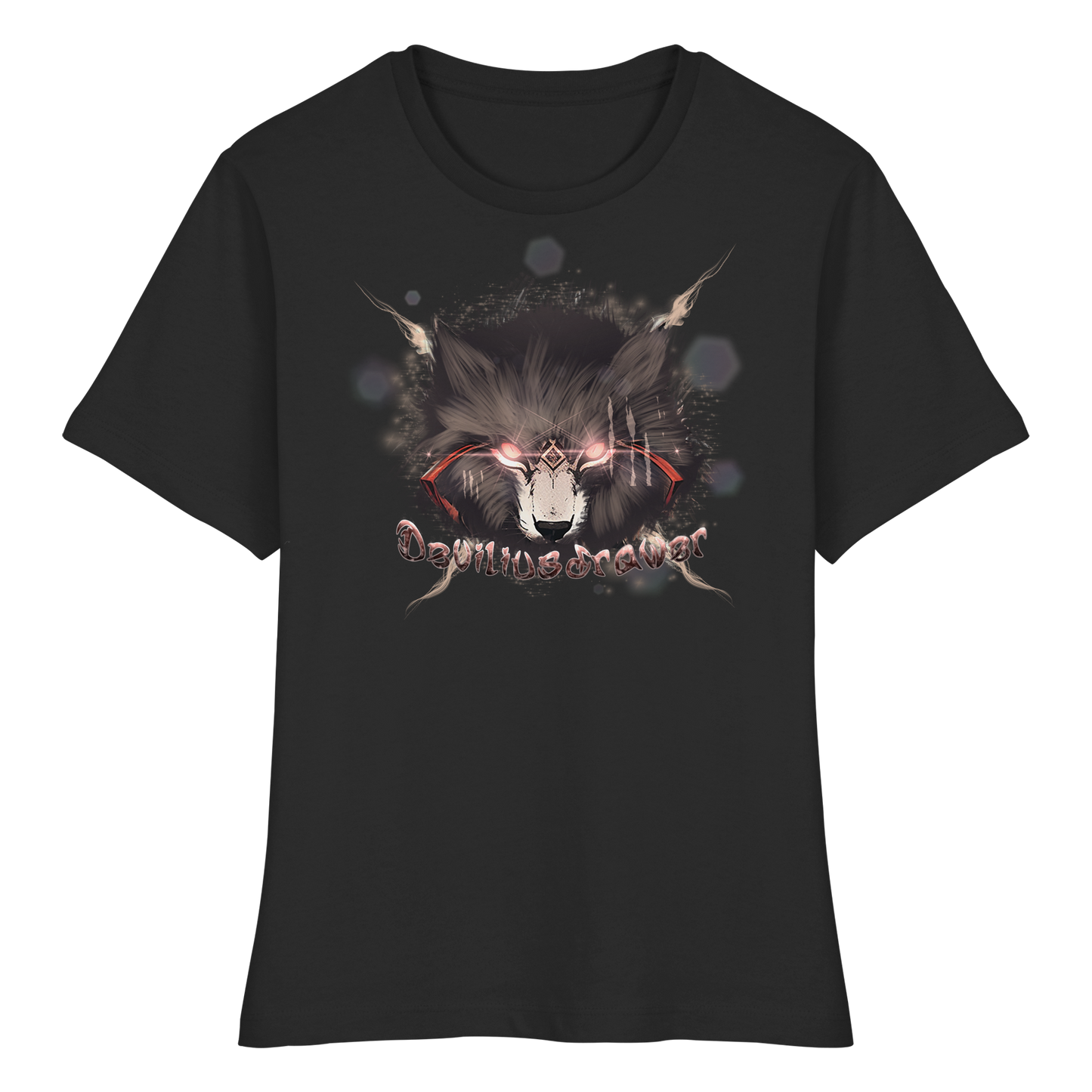 Deviliusdrawer Sparking Wolf - Fitted Ladies Organic Shirt