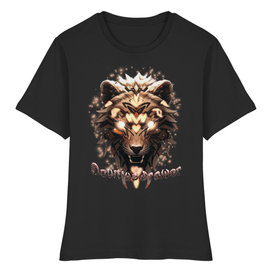 Deviliusdrawer Gold Weartiger - Fitted Ladies Organic Shirt