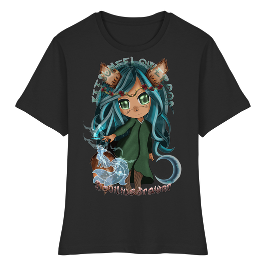 Deviliusdrawer Kitsuneflower - Fitted Ladies Organic Shirt