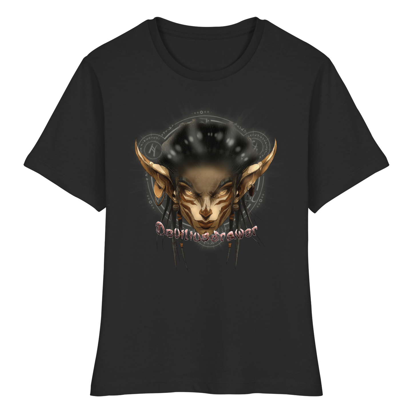 Deviliusdrawer Gold Magician Elf - Fitted Ladies Organic Shirt