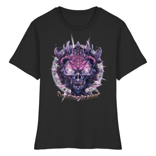 Deviliusdrawer Fire Demon - Fitted Ladies Organic Shirt