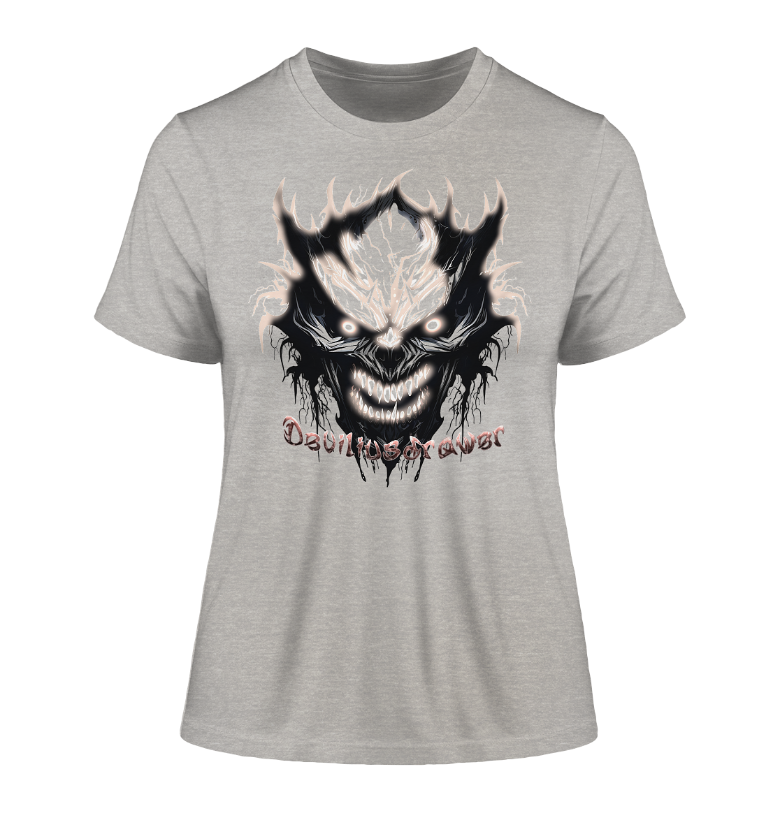 Deviliusdrawer Crazy Glow Devil - Fitted Ladies Organic Shirt
