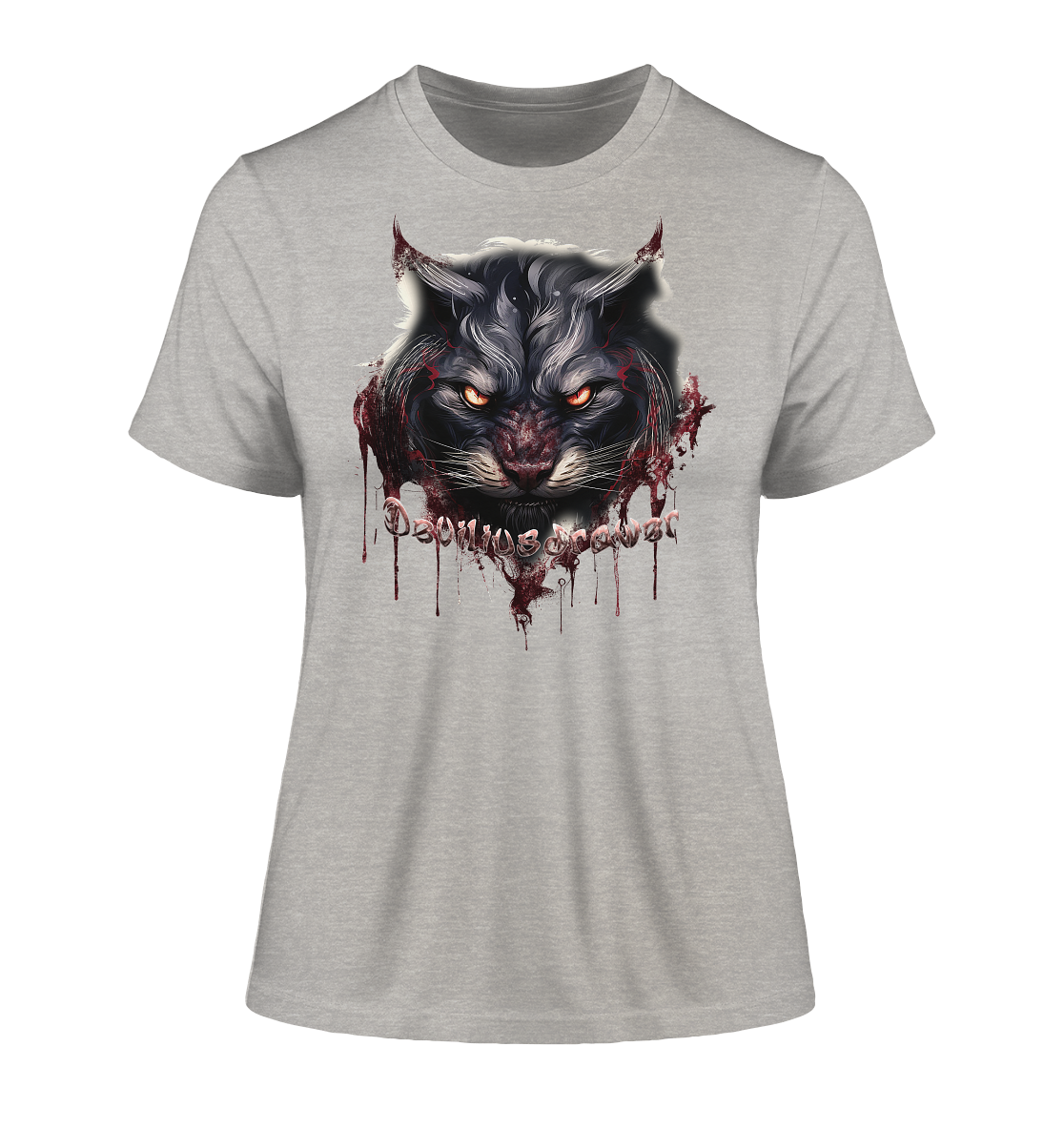 Deviliusdrawer Badass Cat - Fitted Ladies Organic Shirt