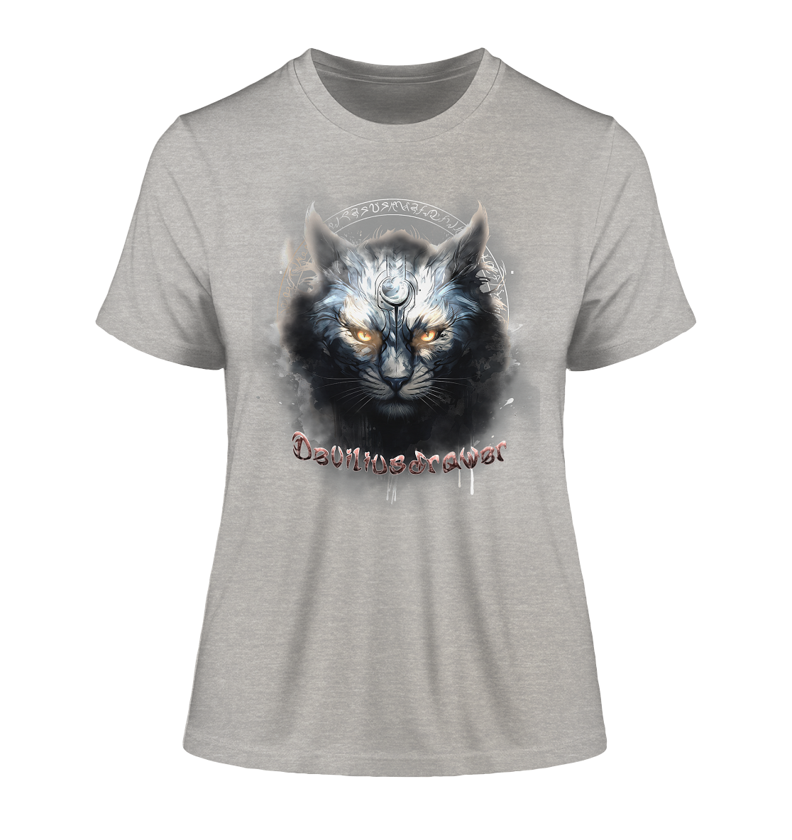 Deviliusdrawer Mysthic Cat - Fitted Ladies Organic Shirt