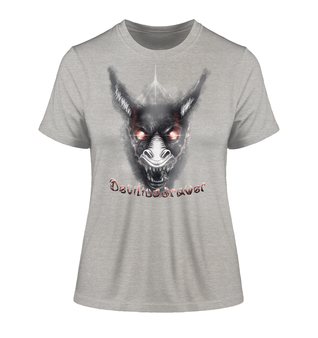 Deviliusdrawer Evil Donkey - Fitted Ladies Organic Shirt