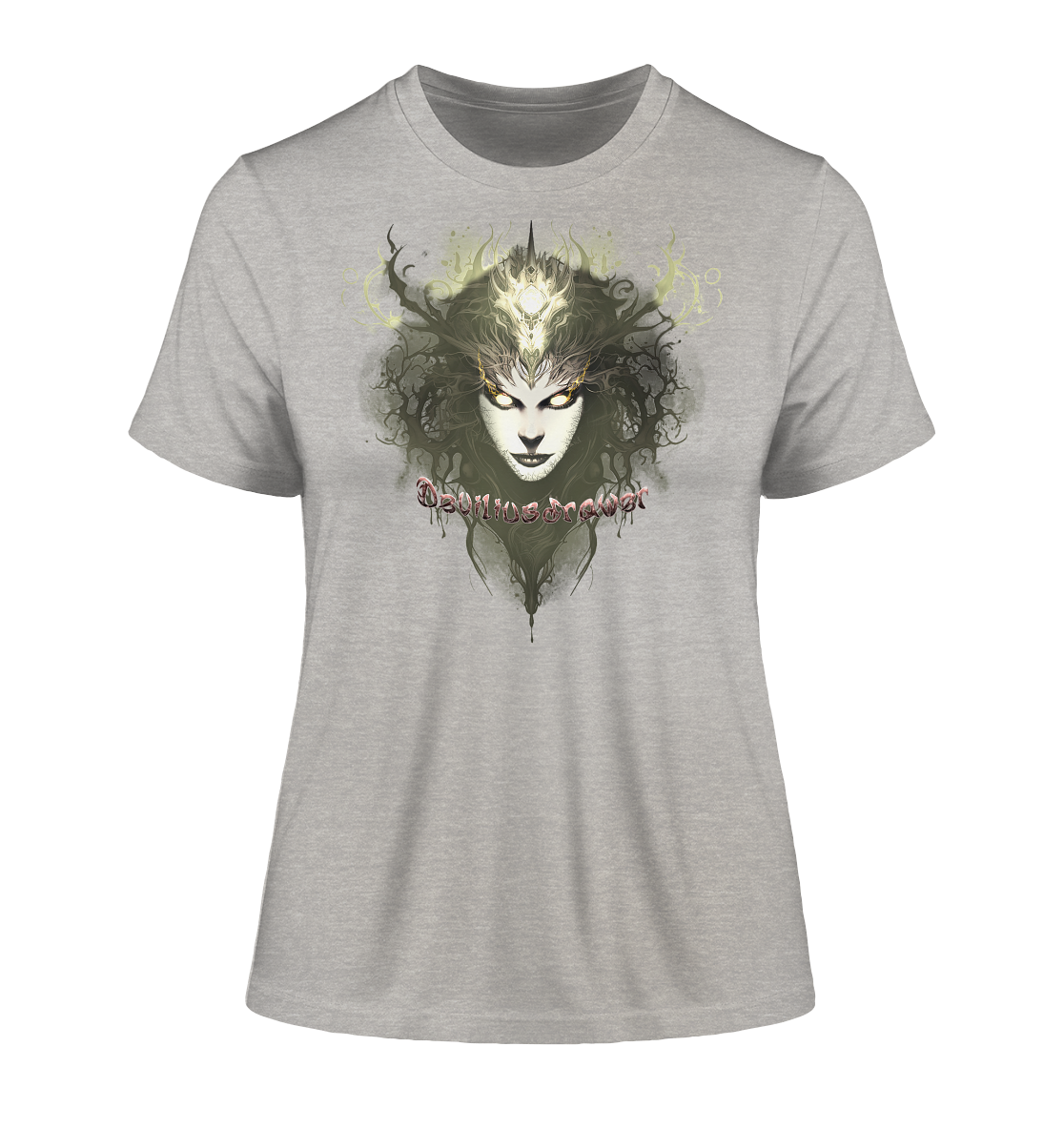 Deviliusdrawer Golden Demonica - Fitted Ladies Organic Shirt