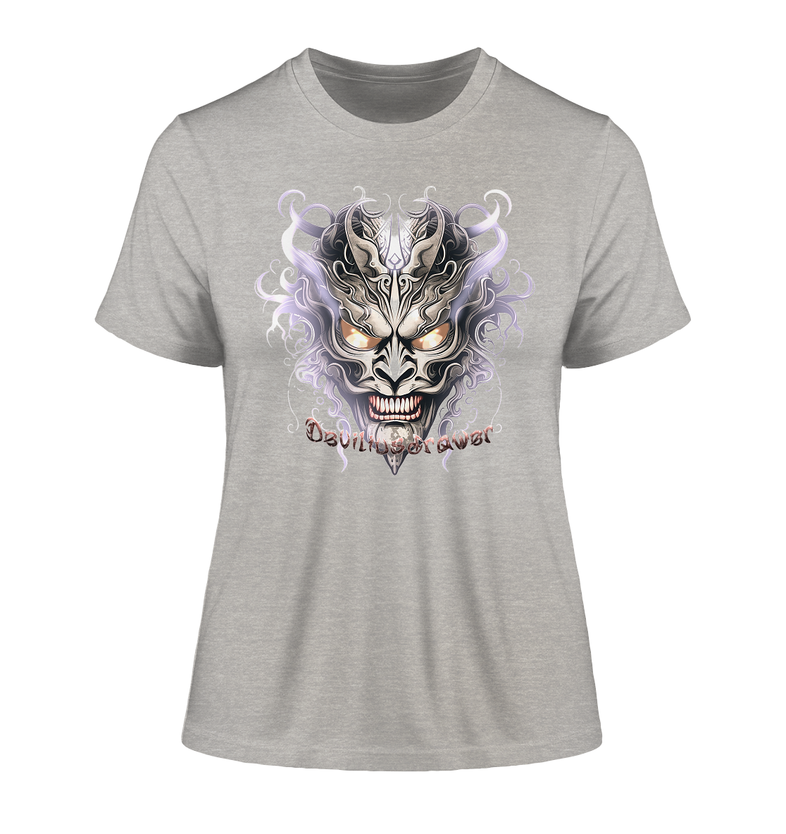 Deviliusdrawer Demon Mask Violet - Fitted Ladies Organic Shirt