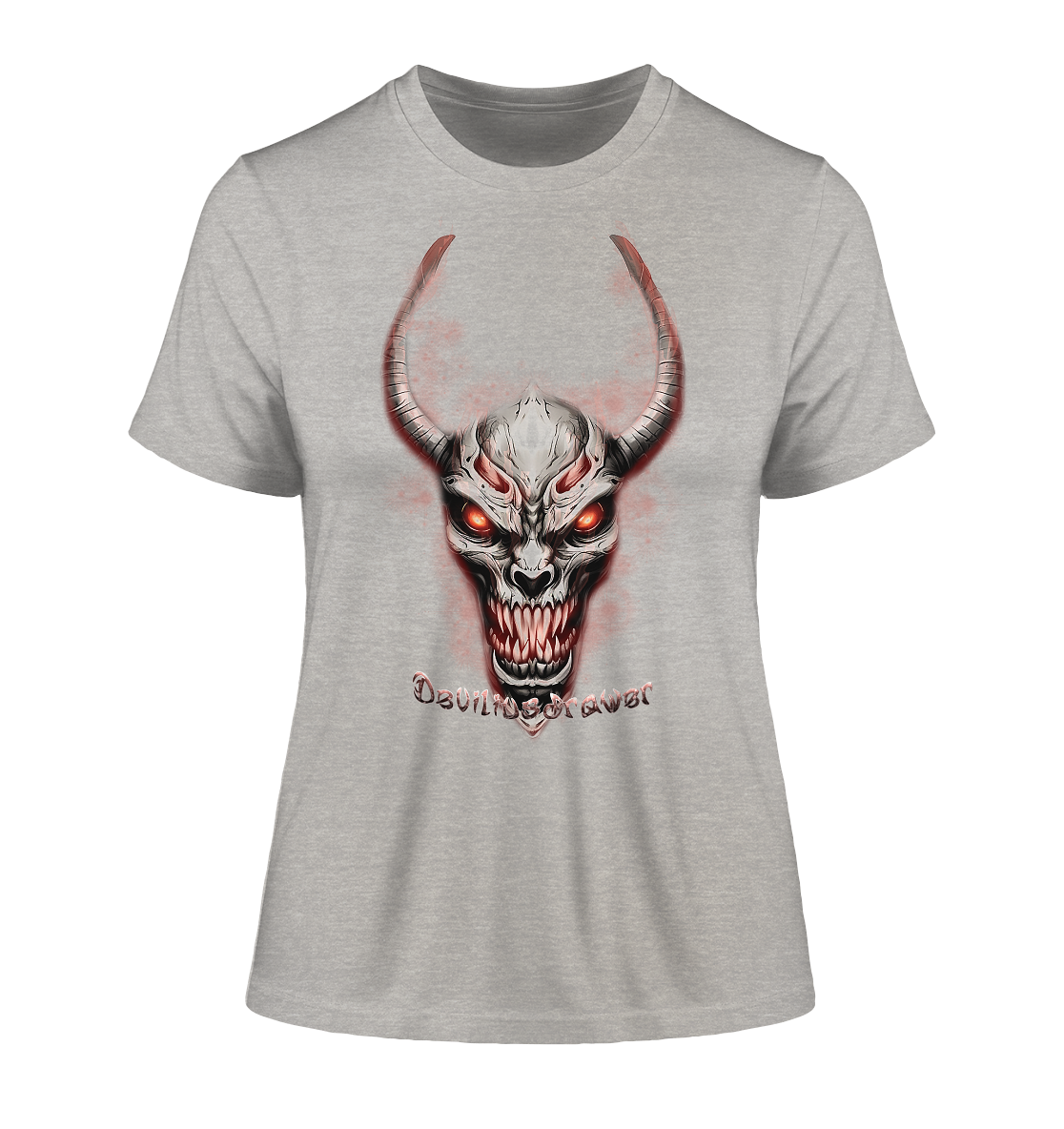 Deviliusdrawer Red Eyed Skeleton - Fitted Ladies Organic Shirt