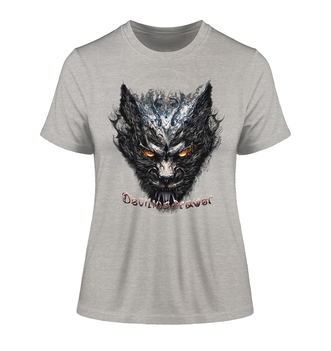 Deviliusdrawer Iron Cat - Fitted Ladies Organic Shirt
